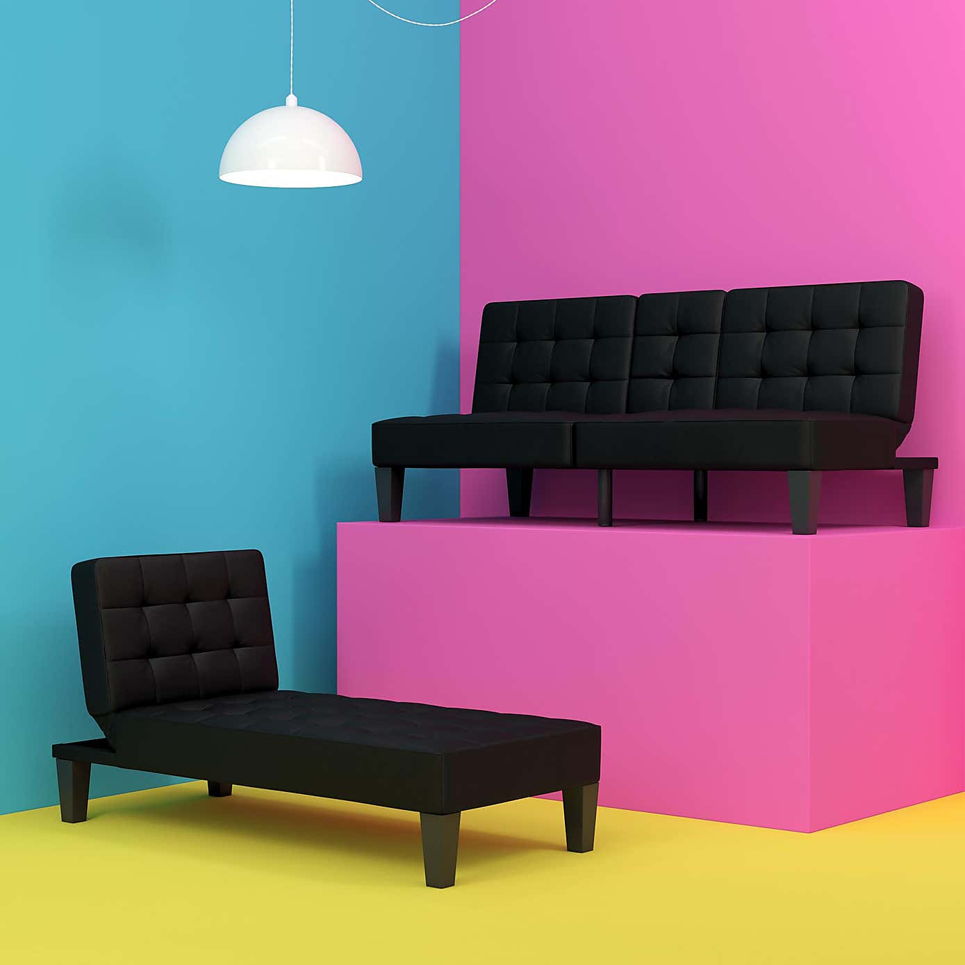 Adalynn Faux Leather Chaise Lounge