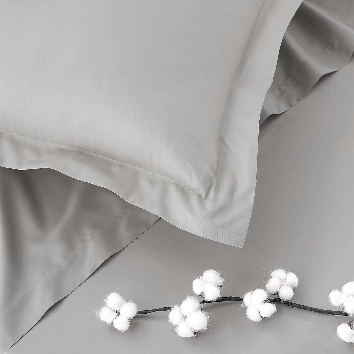 Dorma 300 Thread Count 100% Cotton Sateen Plain Oxford Pillowcase