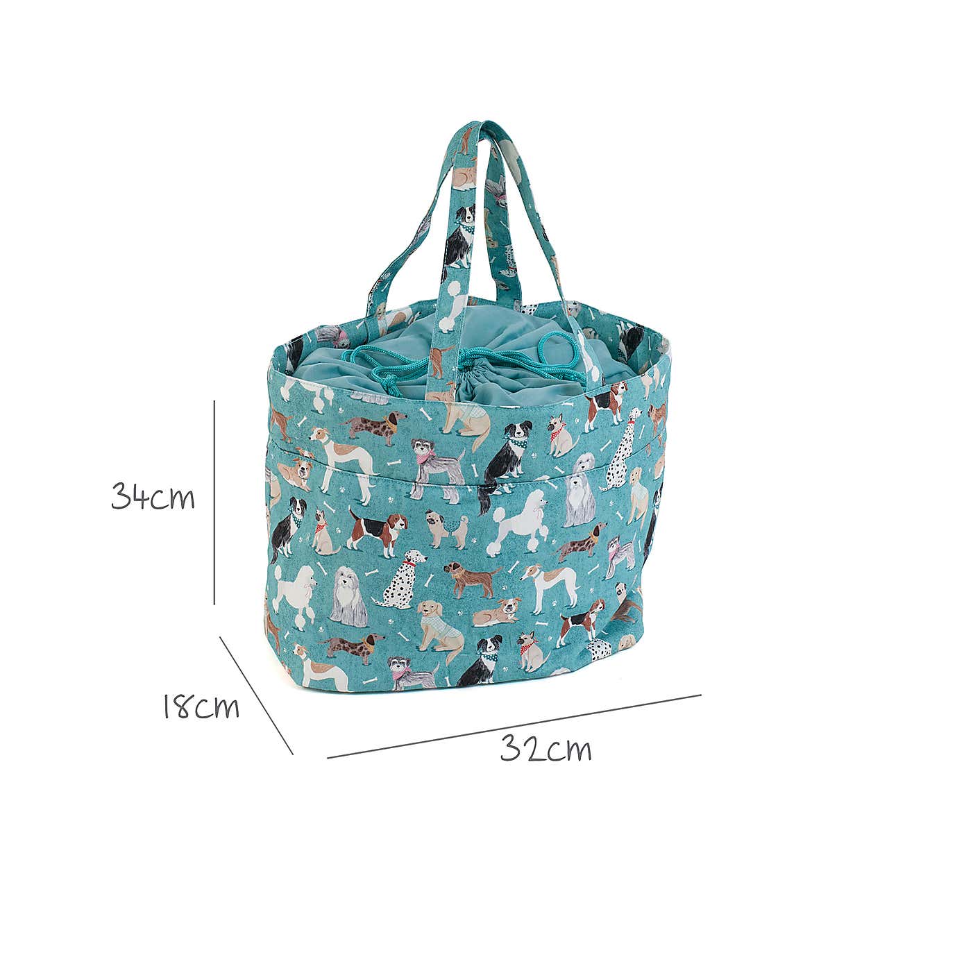 Blue Scotty Dogs Draw String Bag