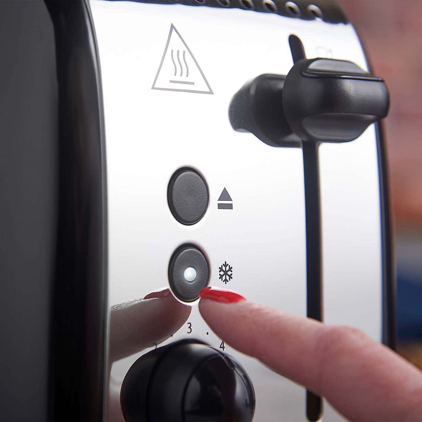 Russell Hobbs 2 Slice Stainless Steel Lift & Look Black Toaster