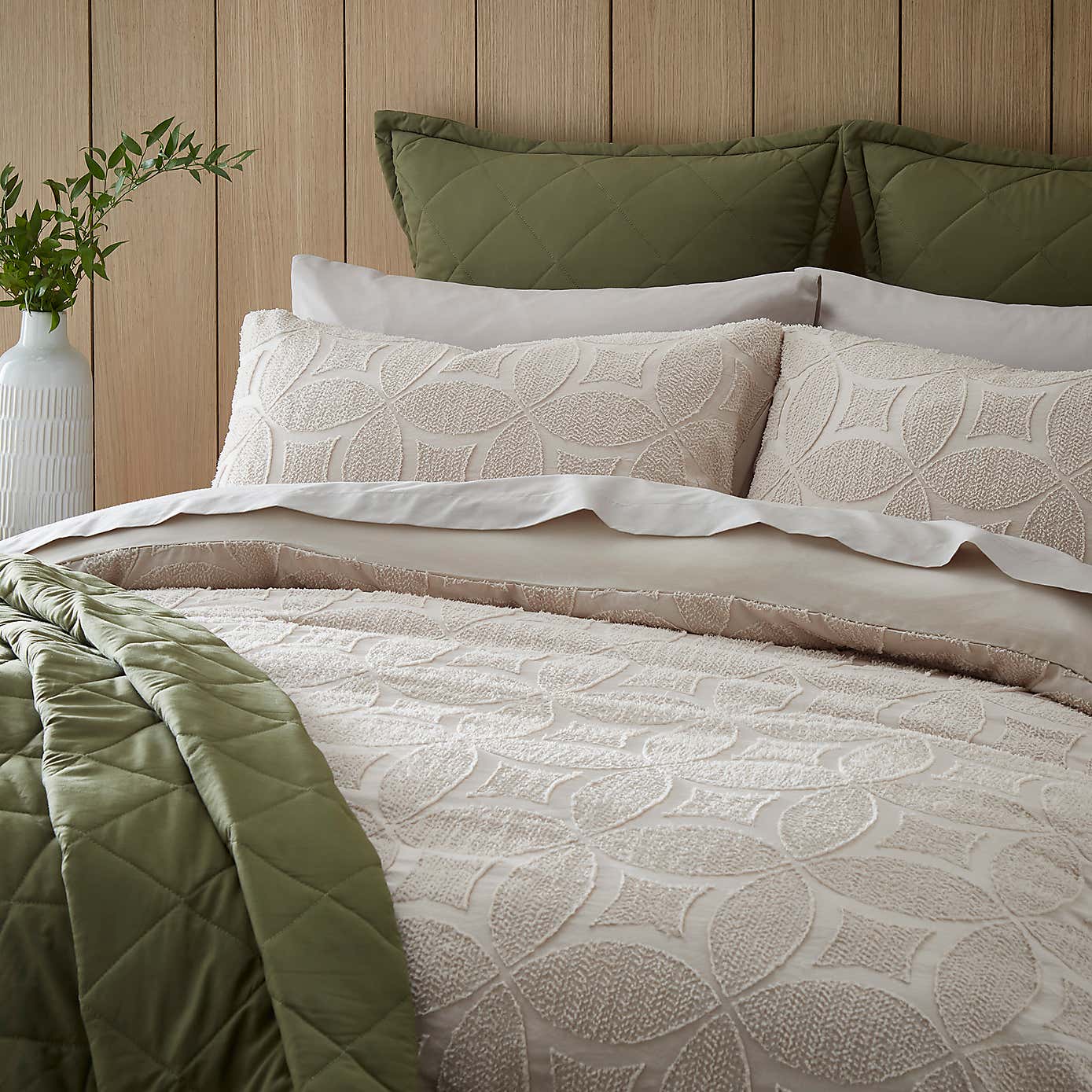 Alda Textured Duvet Cover and Pillowcase Set