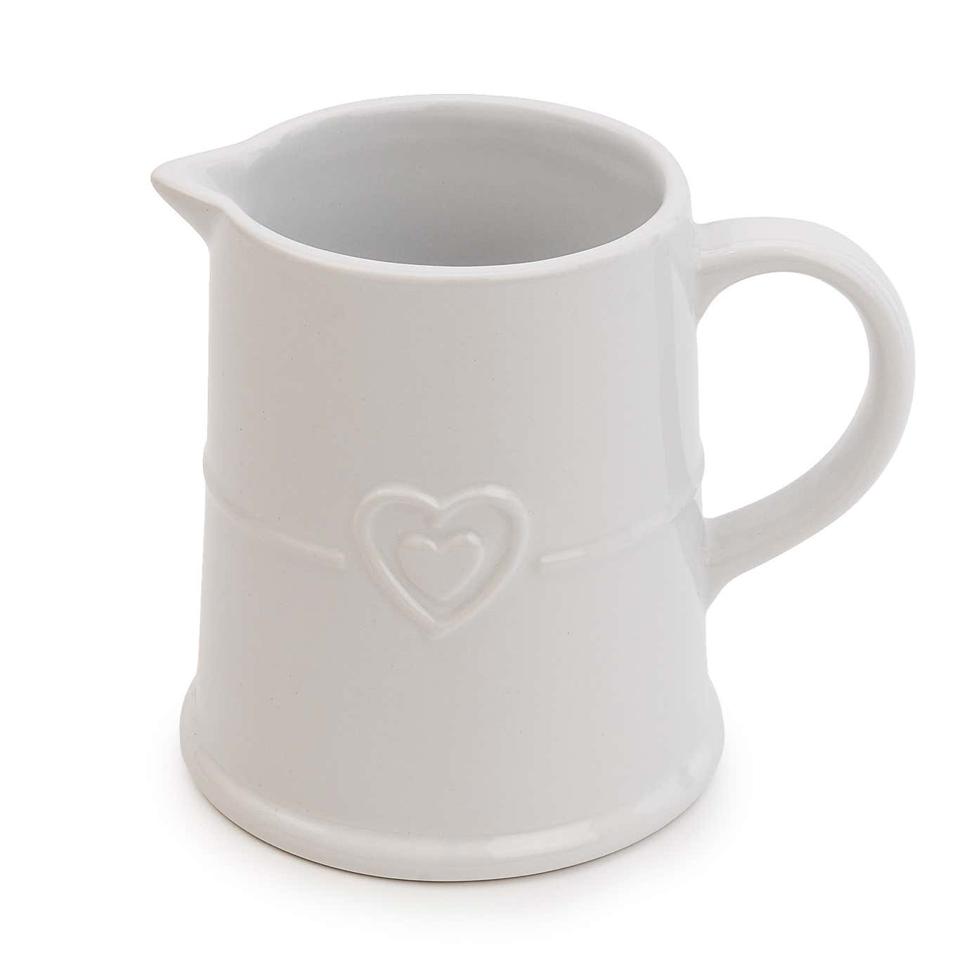 Hearts White Pint Jug