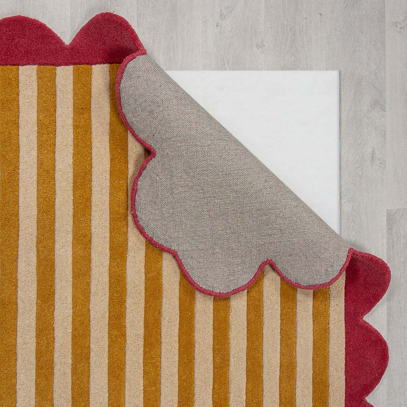 Milo Scallop Yellow Wool Rug