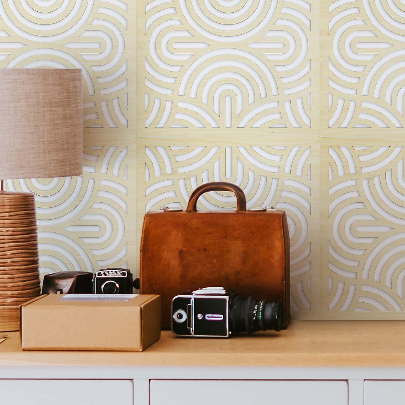 Decorative Curves Wooden Tiles