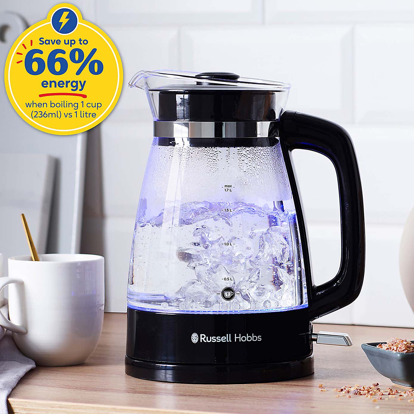 Russell Hobbs Classic 1.7L Glass Kettle
