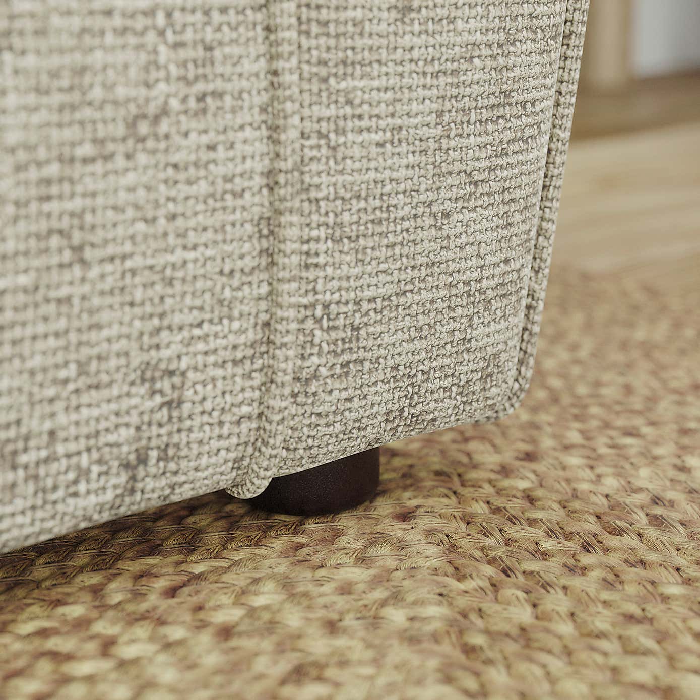 Blake Curved Arm Chunky Chenille 3 Seater Sofa