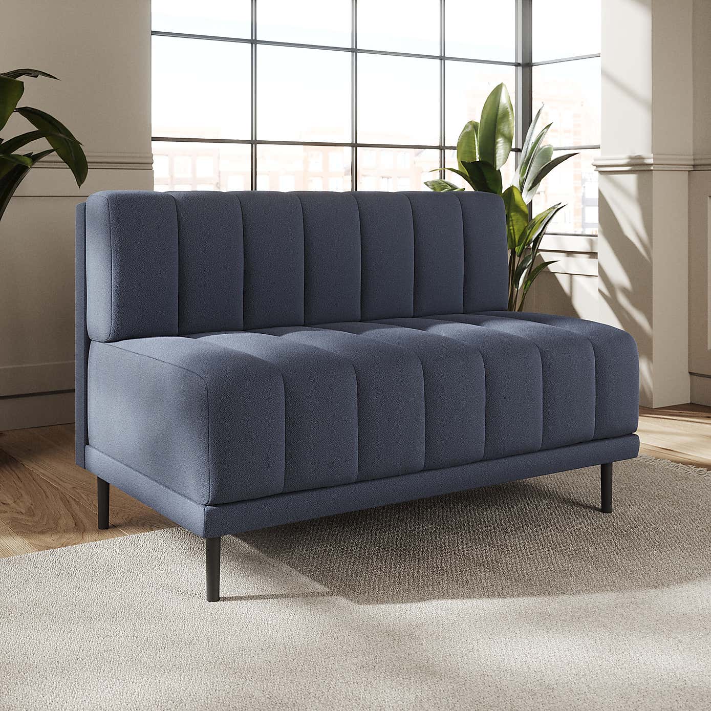 Amali Long Dining Bench, Boucle