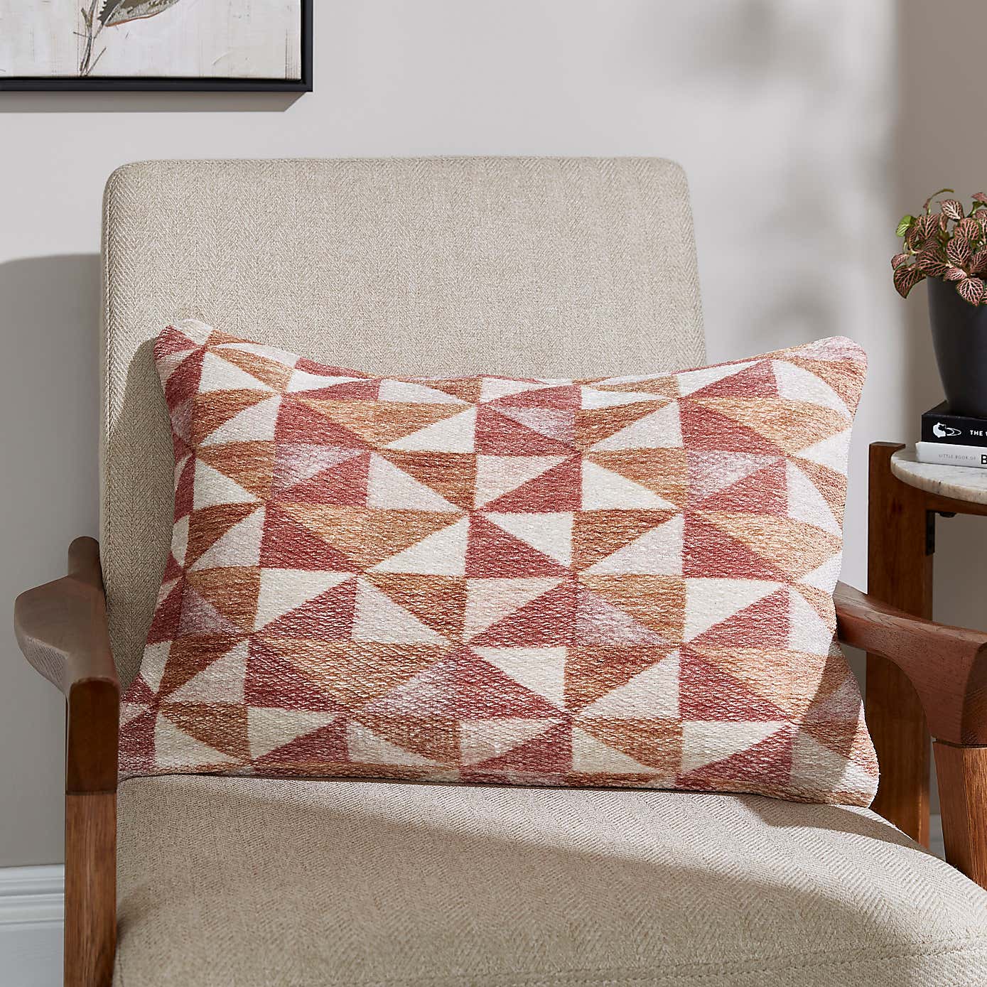 Triangle Geo Printed Rectangle Cushion Cover