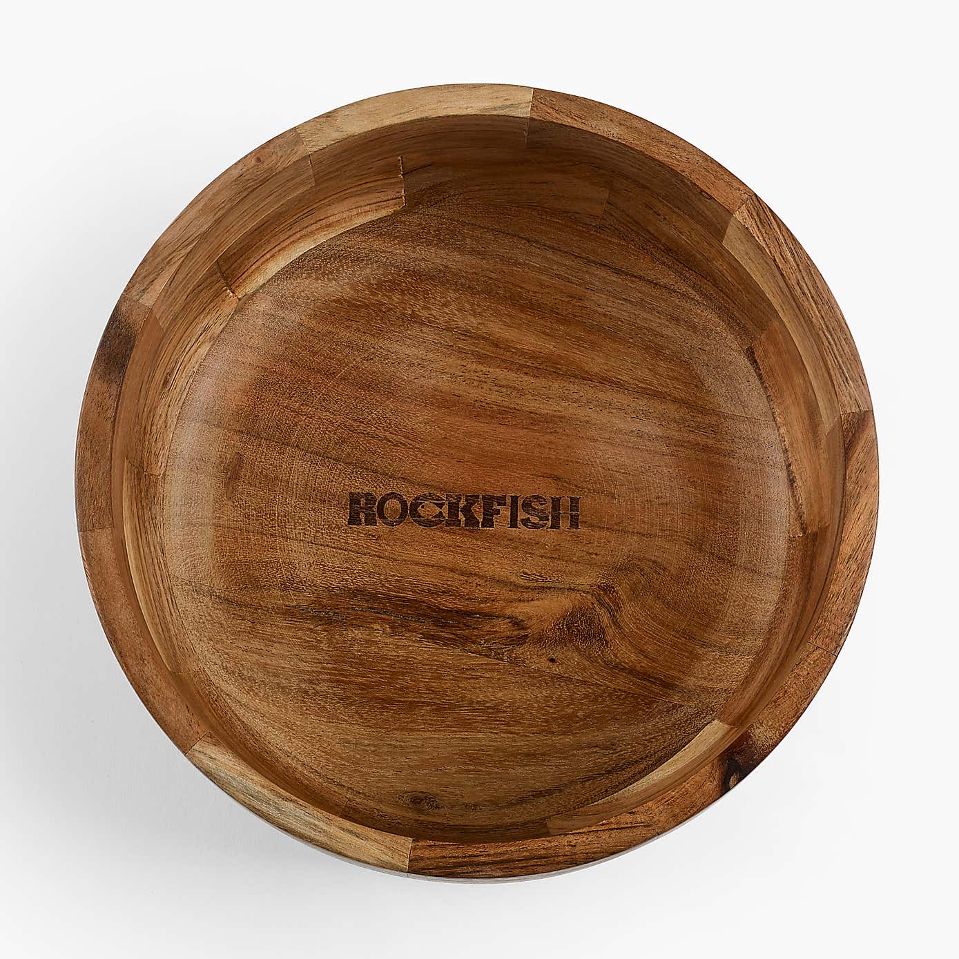 Rockfish Acacia Wood Serving Bowl