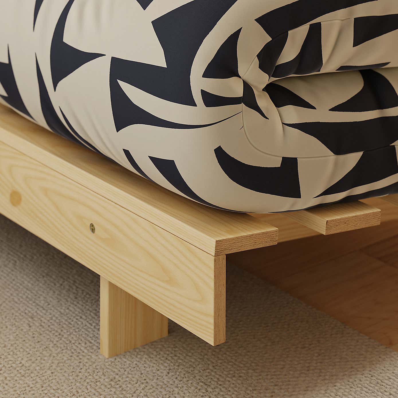 Mito Klipp Double Futon Natural Frame