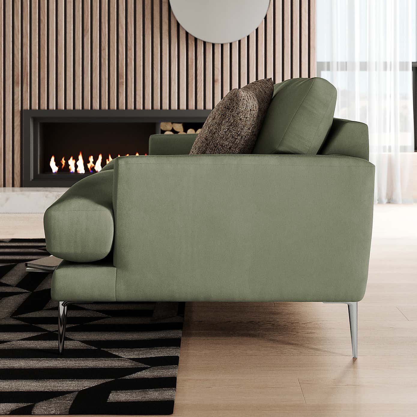 Lawson Matte Plush Velvet 2 Seater Sofa