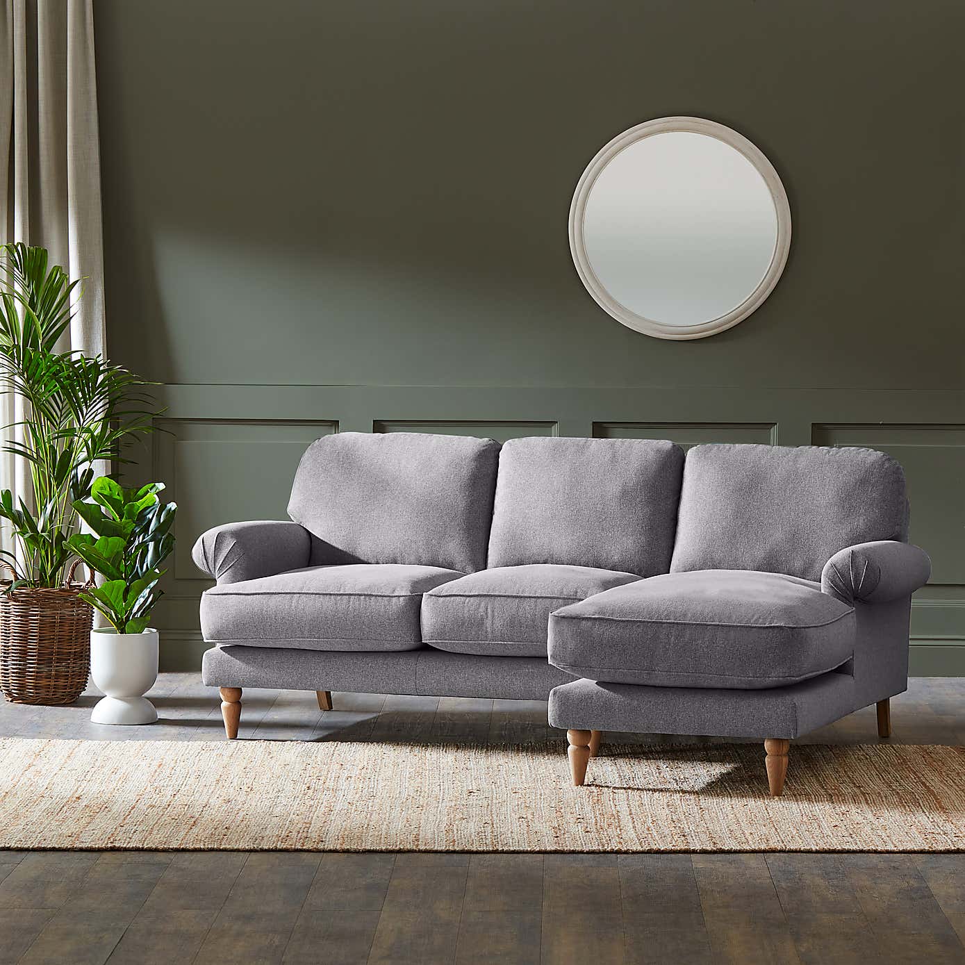 Jolene Soft Texture Corner Chaise Sofa