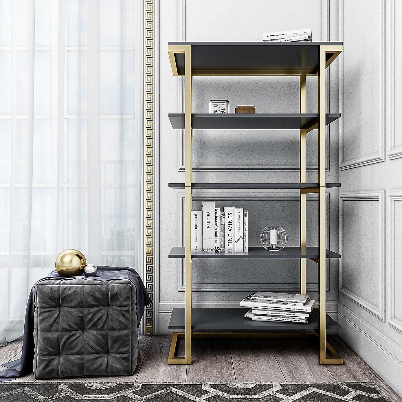 Cosmo Camila 5 Shelf Bookcase