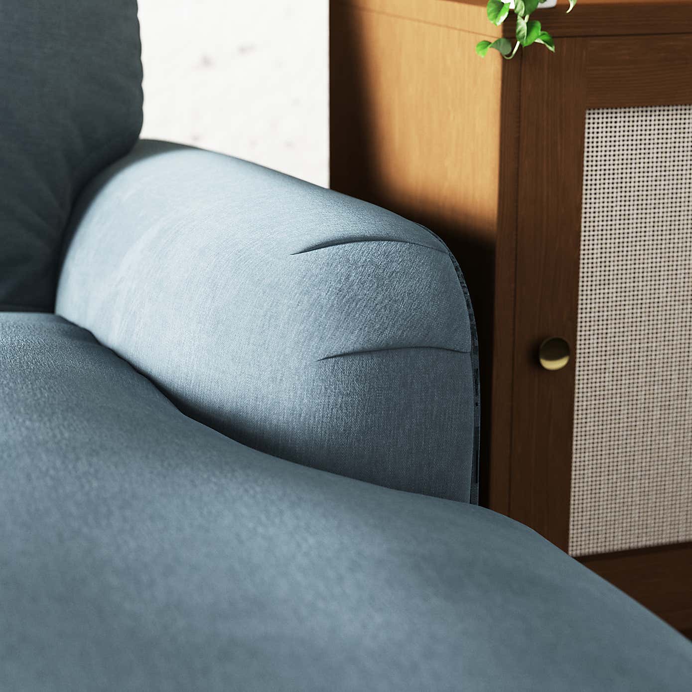 Martha Vintage Chenille Corner Chaise Sofa