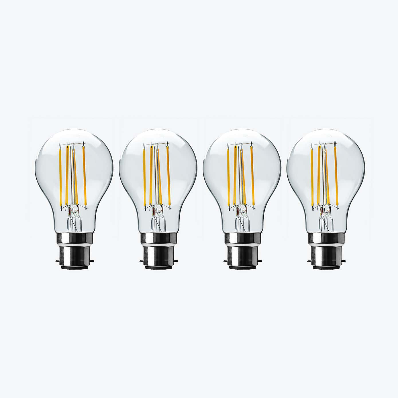 Status 6.5W Filament BC GLS Bulb 4 Pack