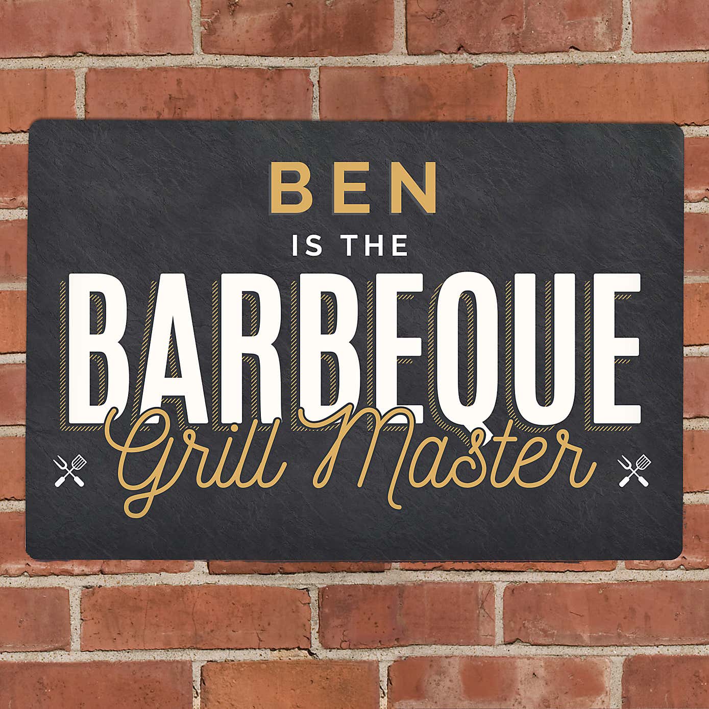 Personalised BBQ Grill Master Metal Sign