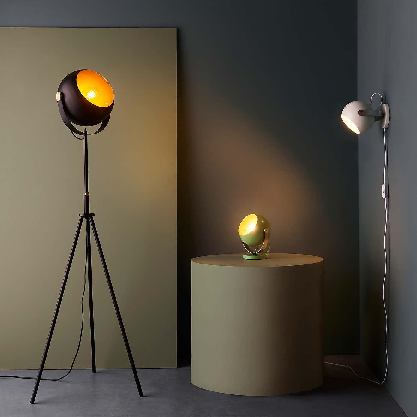 Olympya Industrial Metal Adjustable Floor Lamp