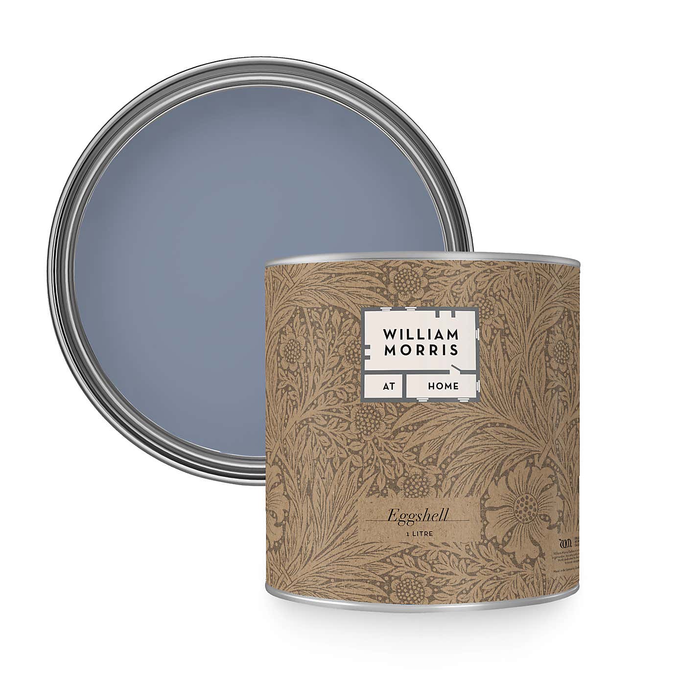 William Morris At Home Hazed Temper Blue Eggshell Paint