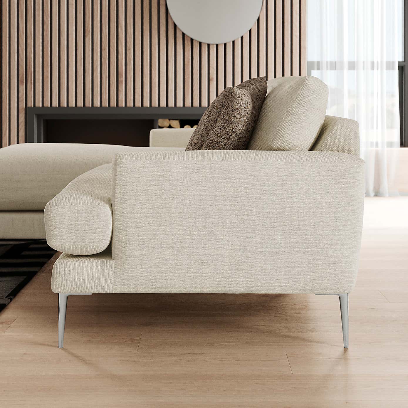 Lawson Chunky Tonal Weave Corner Chaise Sofa