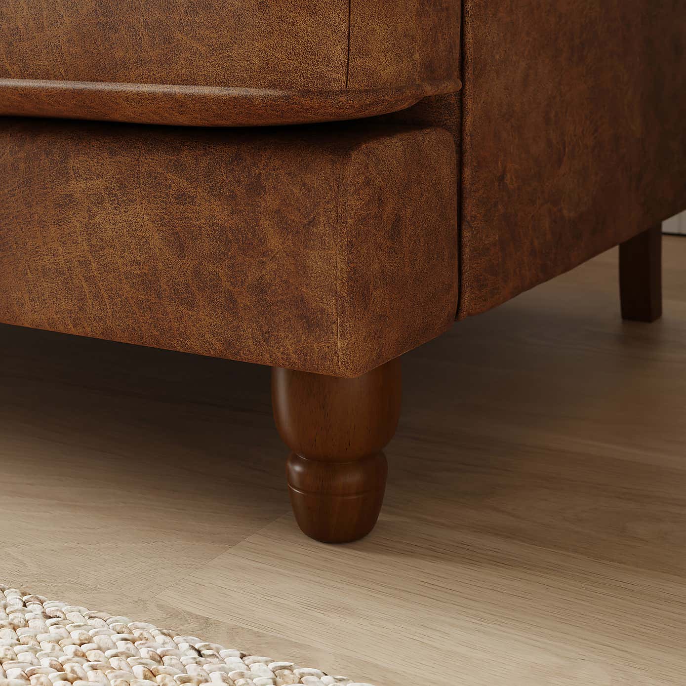 Beatrice Relaxed Faux Leather Sofa Bed