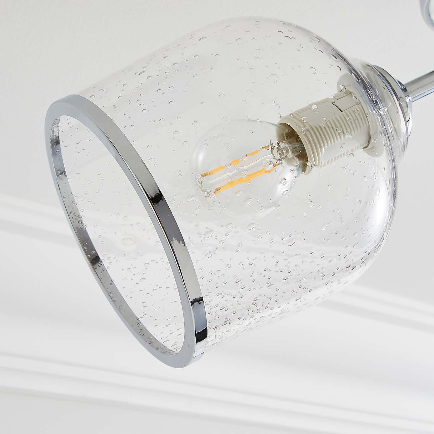 Lenny 3 Light Semi Flush Ceiling Fitting