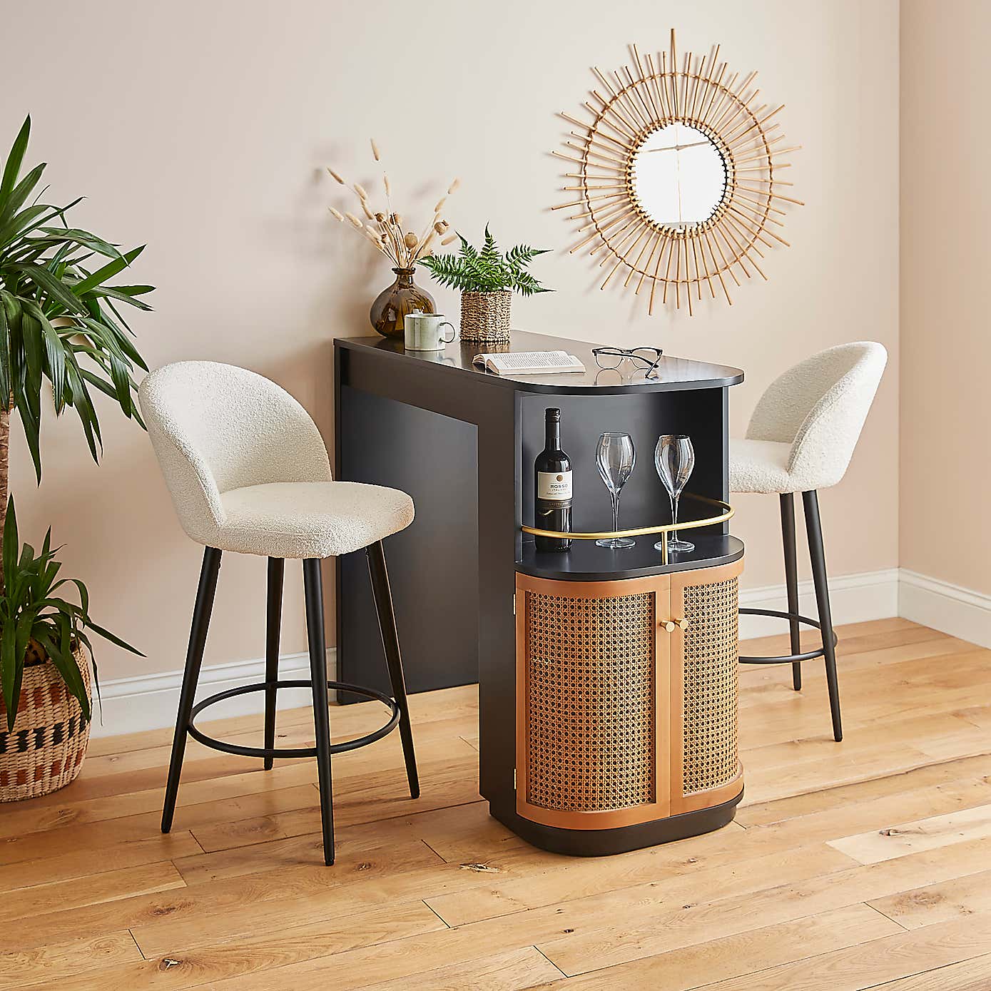 Astrid Boucle Bar Stool