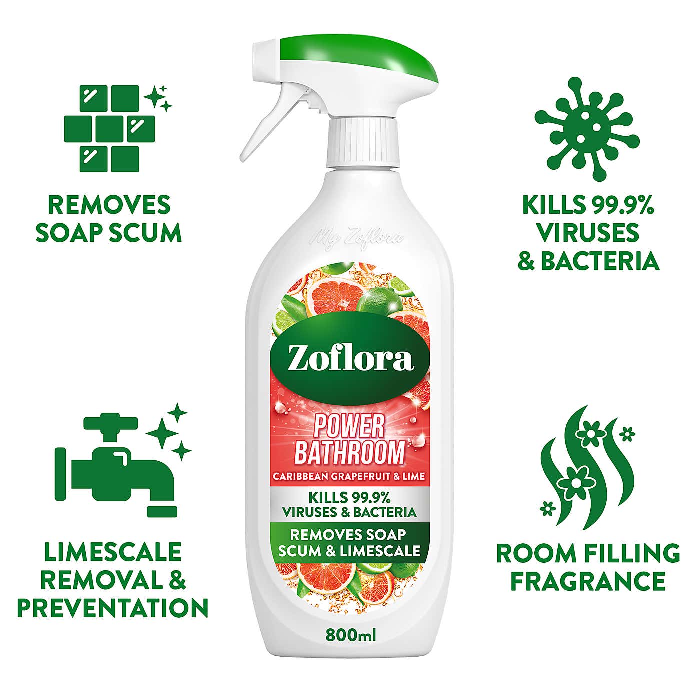 Zoflora Grapefruit and Lime Power Bathroom Spray