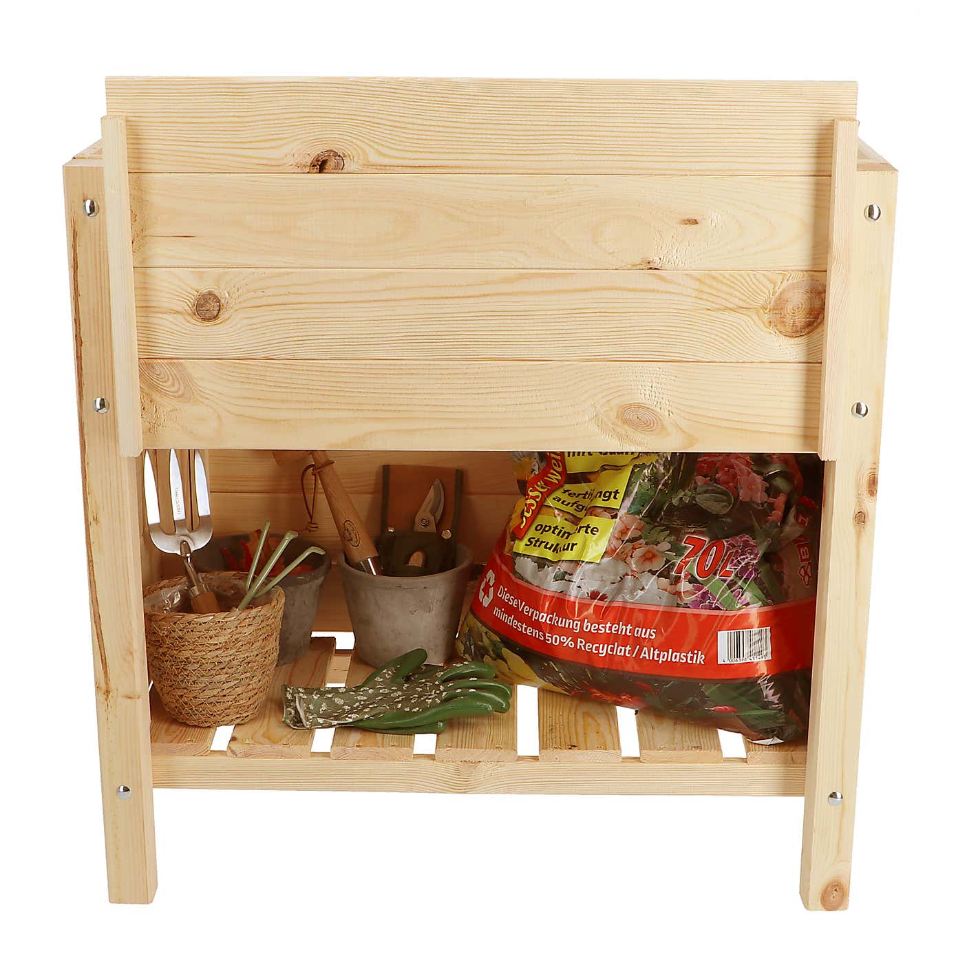 Fallen Fruits Raised Bed with Storage Compartment