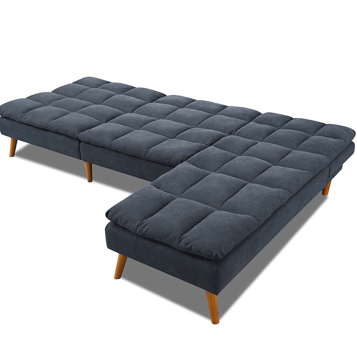Cloud Fabric Corner Double Sofa Bed