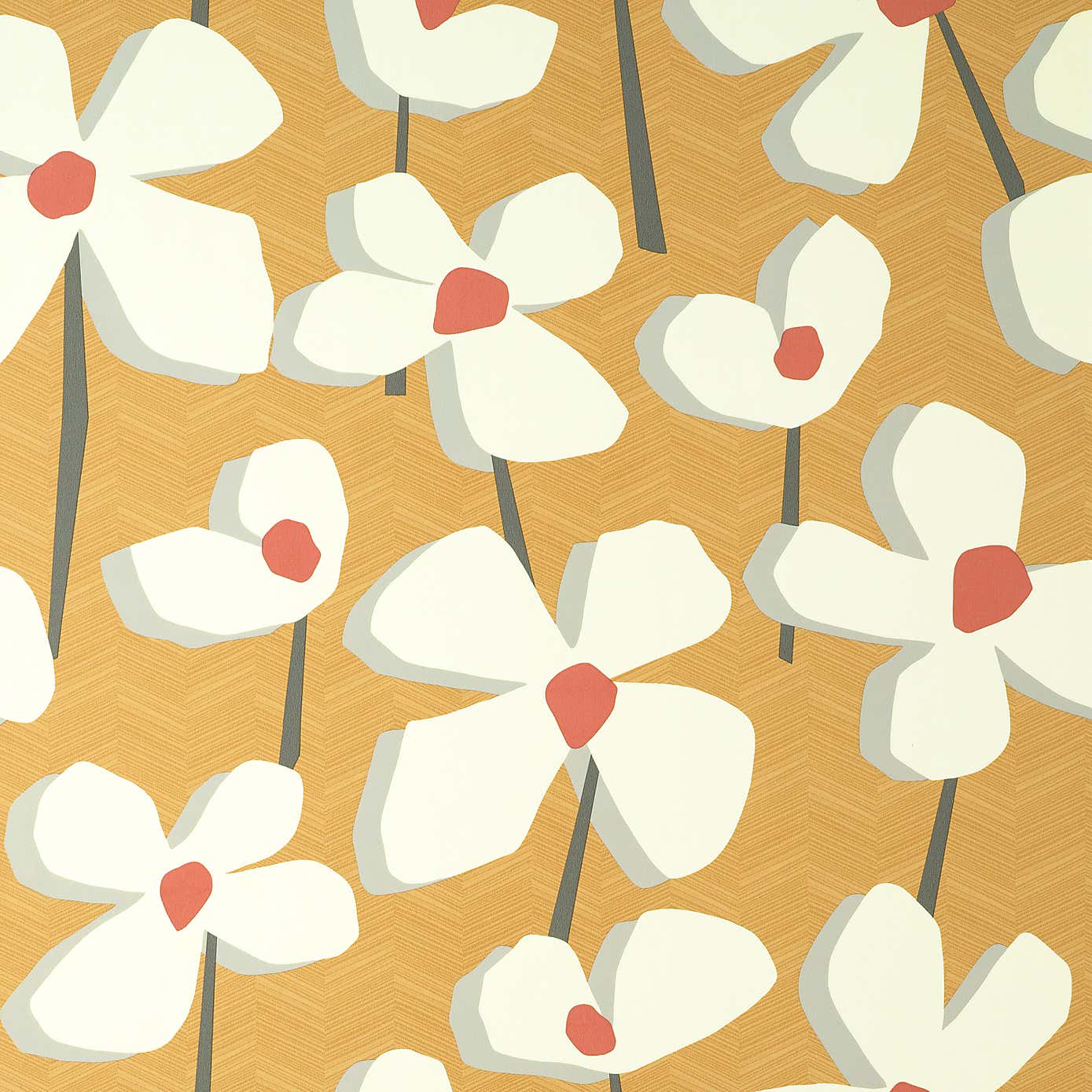 Elements Lena Ochre Wallpaper