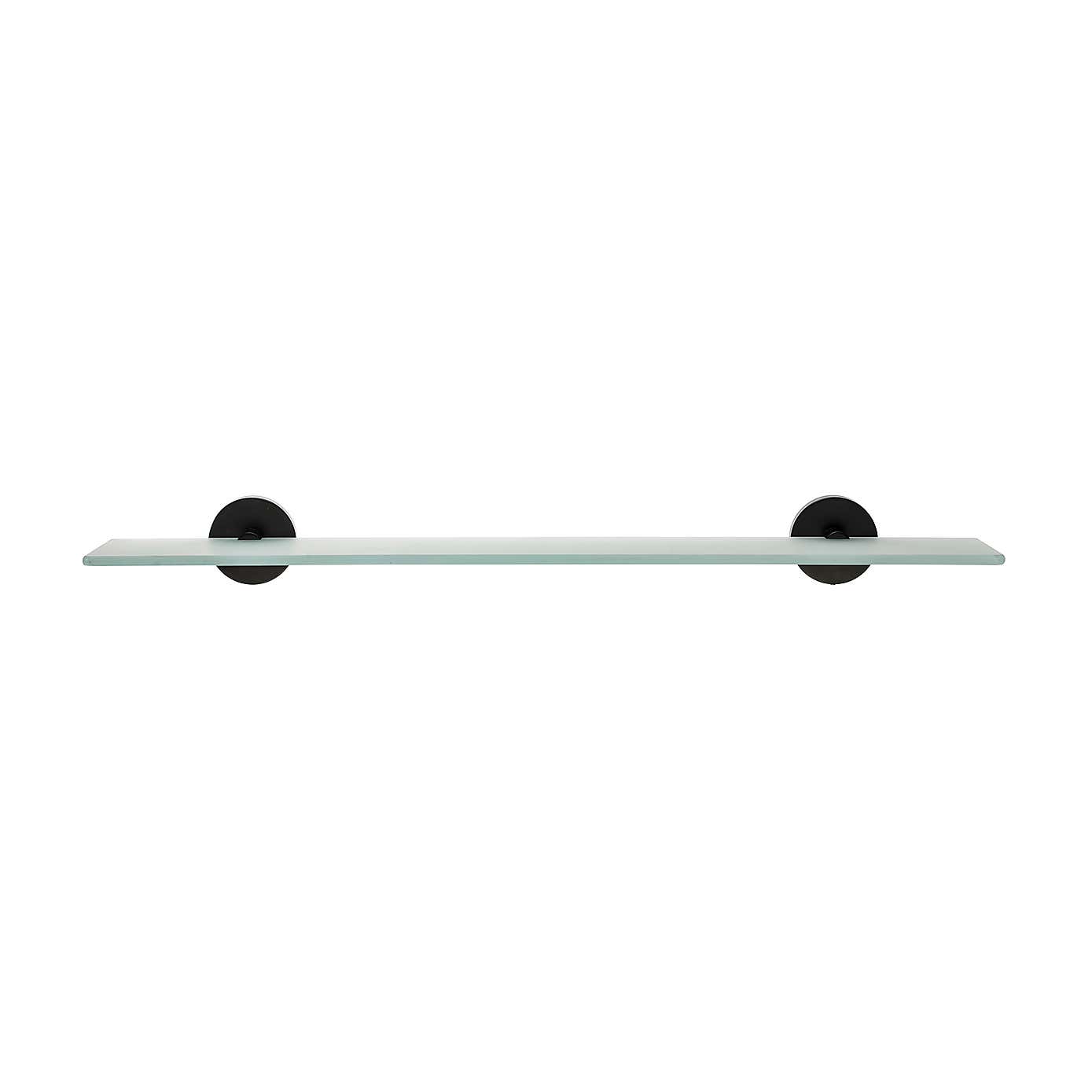 Epsom Flexi-FixTM Matt Black Glass Shelf