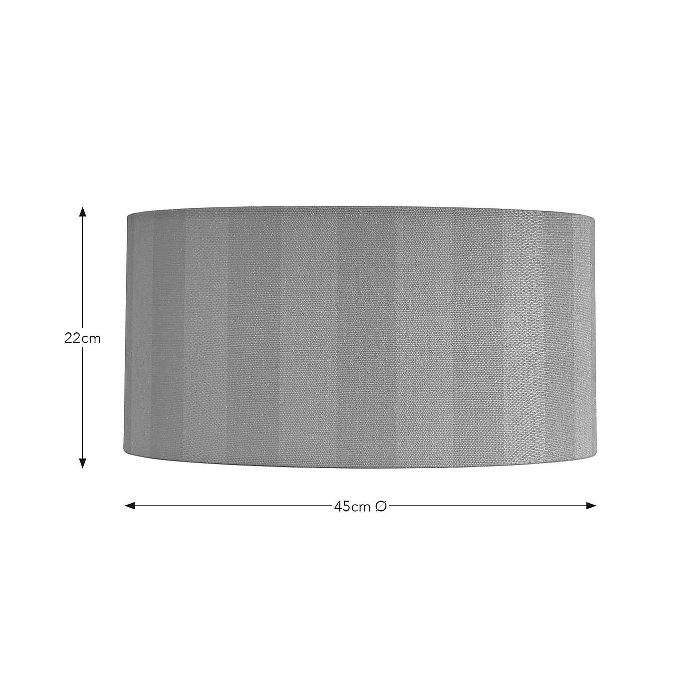 Beatrice Stripe Shallow Drum Lamp Shade