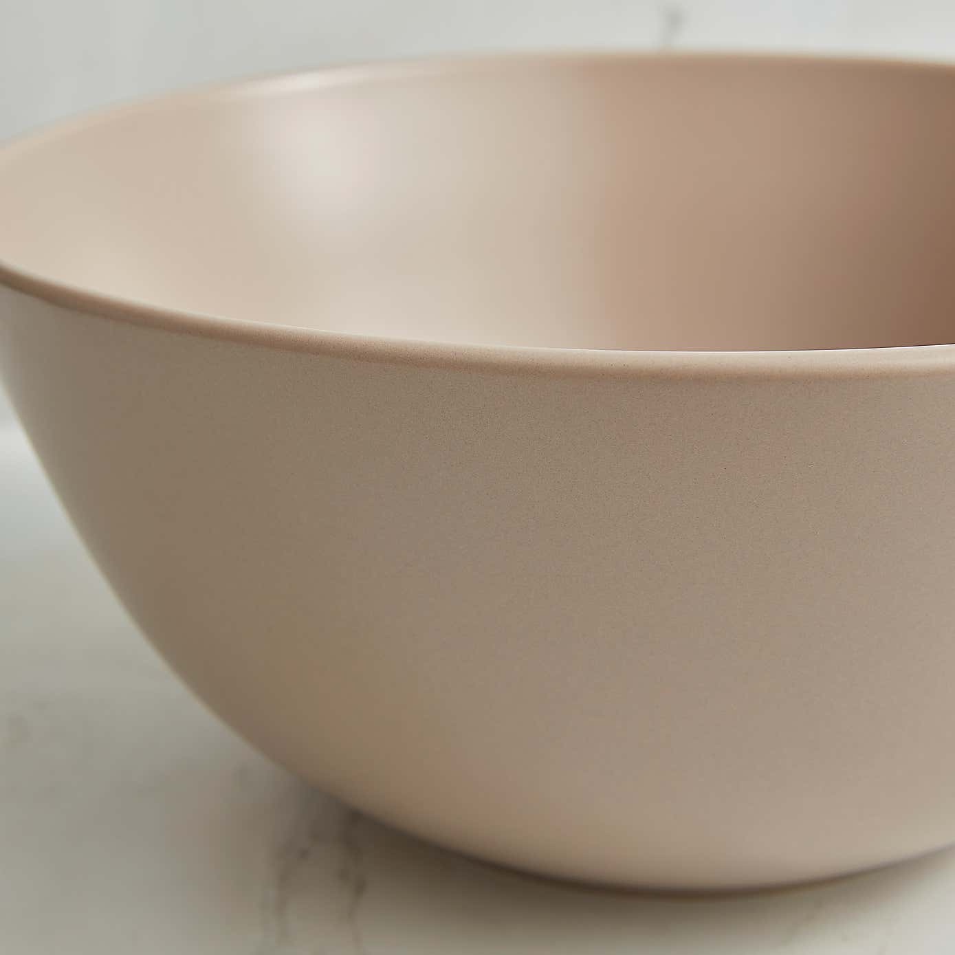 Stoneware Salad Bowl, Mushroom