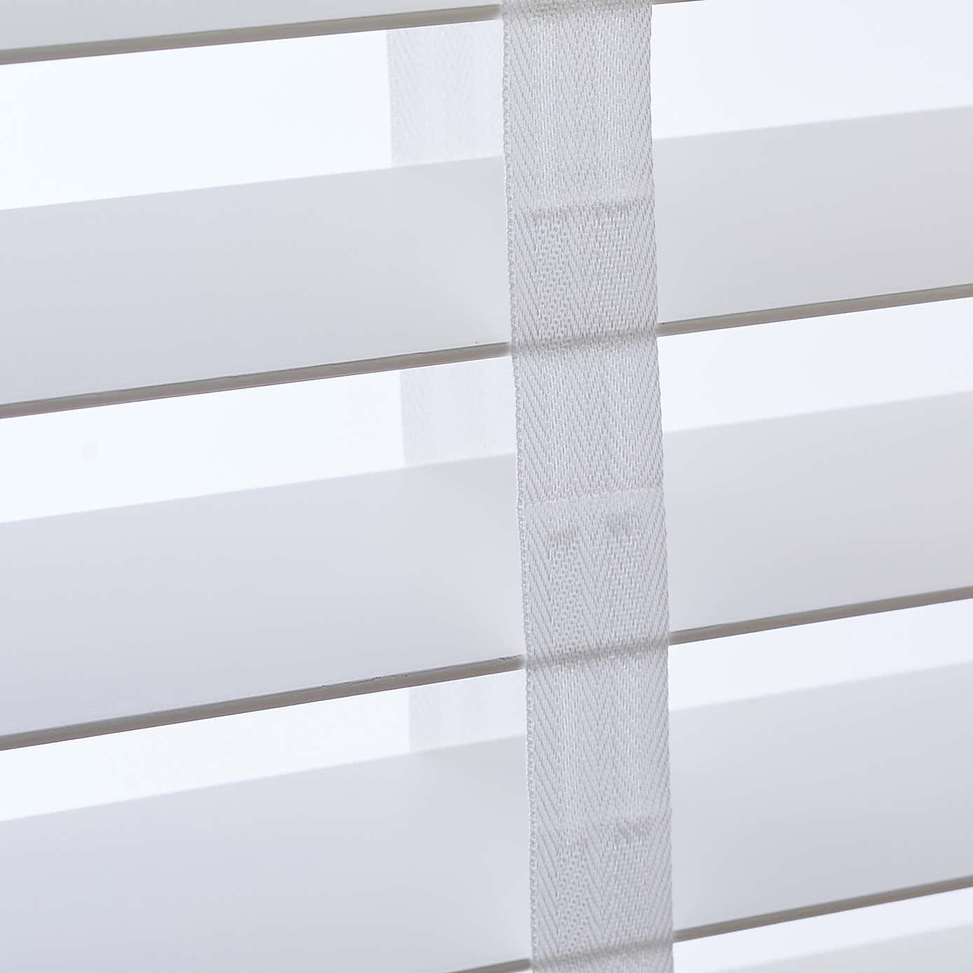 White 63mm Hardwood Shutter Effect Venetian Blind