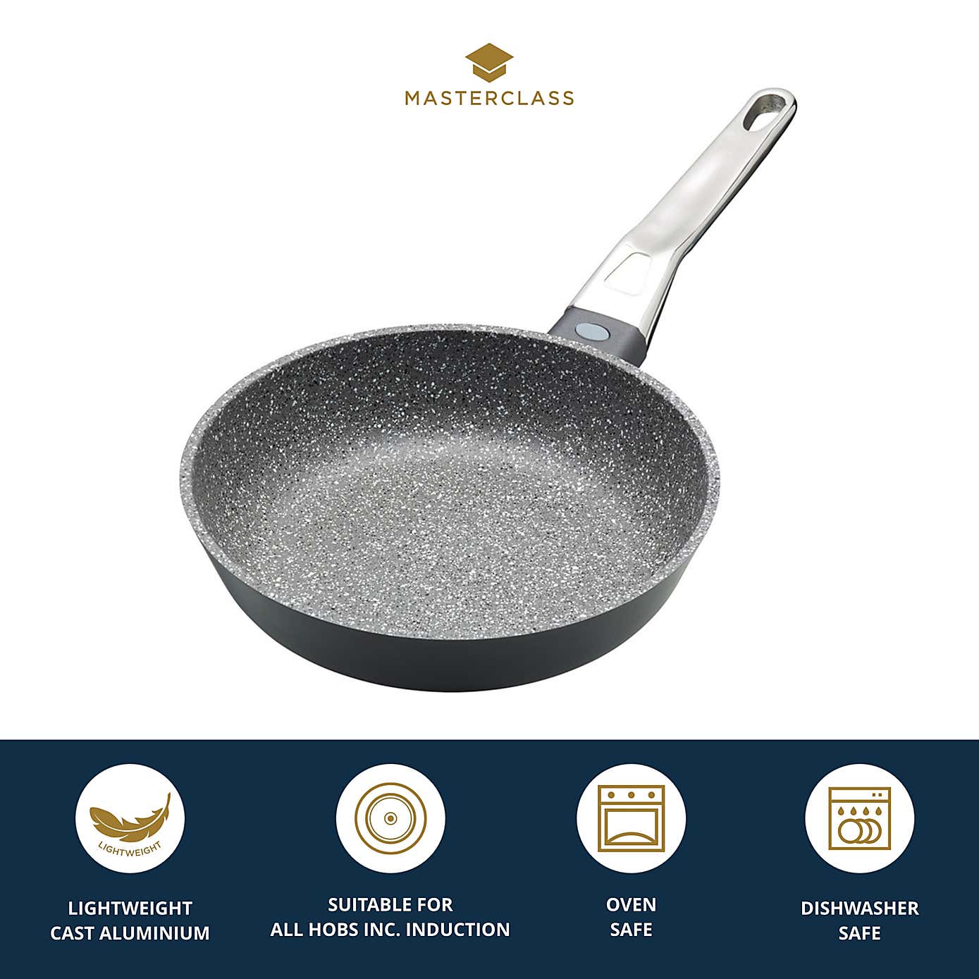 MasterClass Non-Stick Aluminium Frying Pan, 20cm