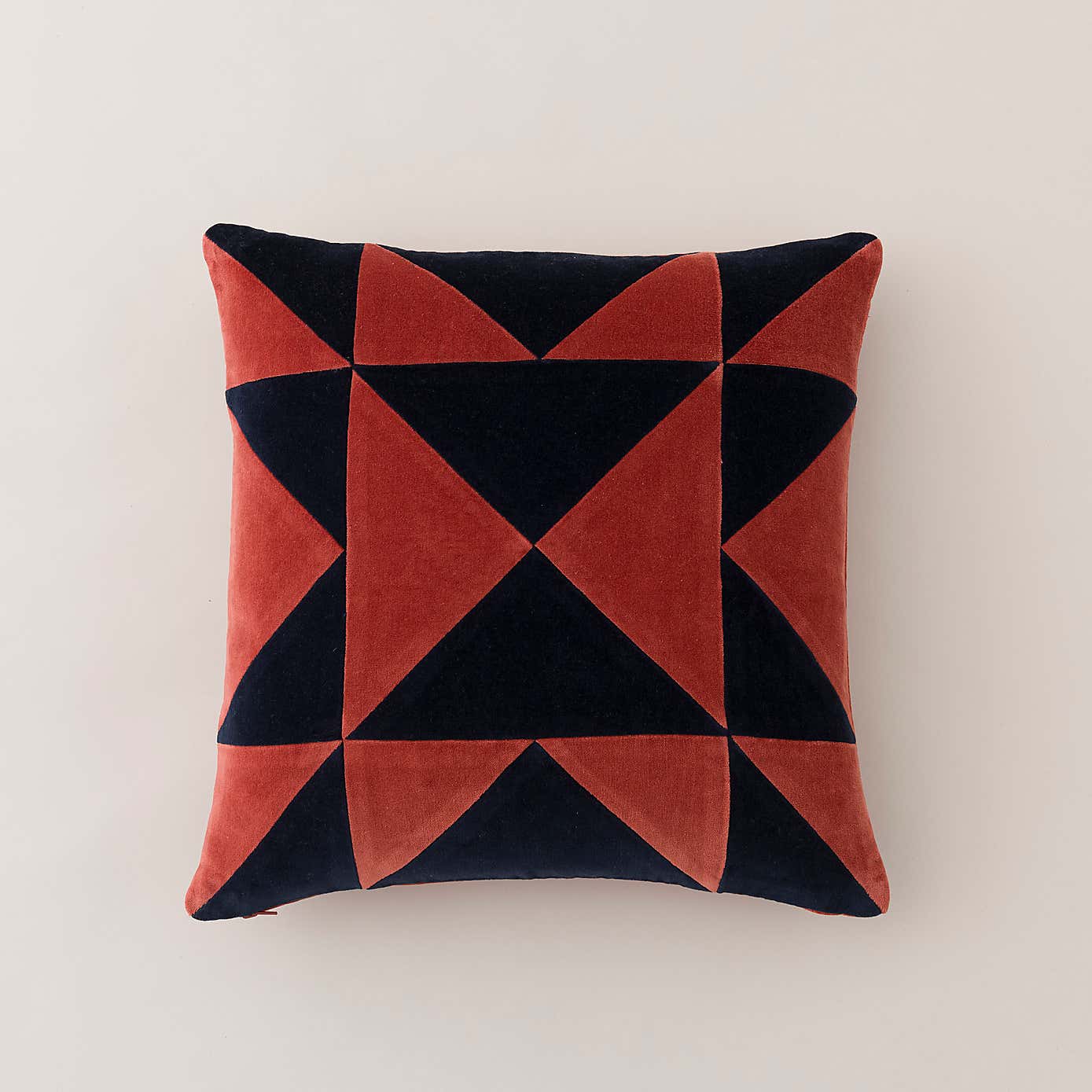 Clara Triangle Patchwork Square Cushion