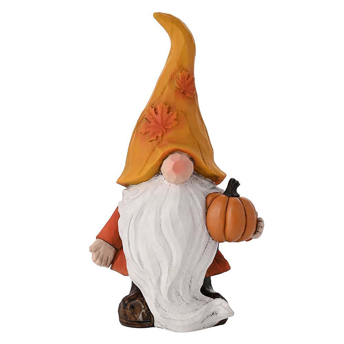 Autumn Gnome Holding a Pumpkin Ornament