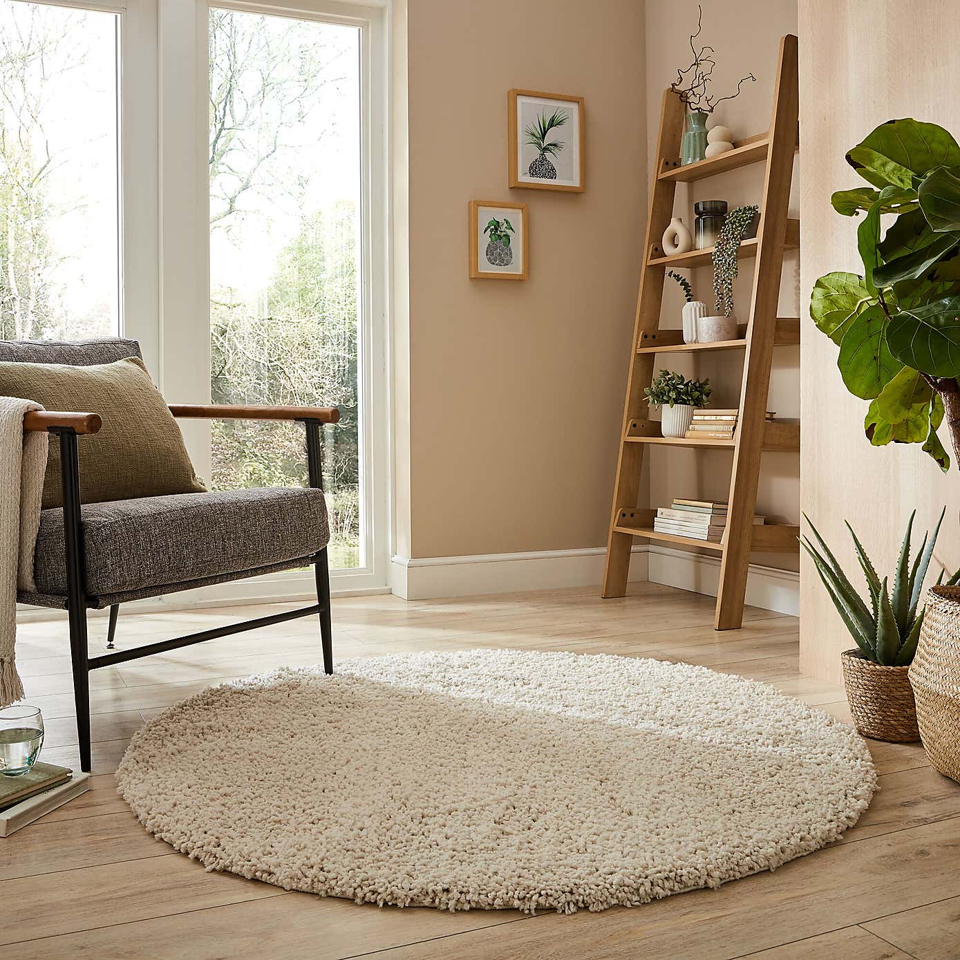 Cloud Washable Shaggy Round Rug