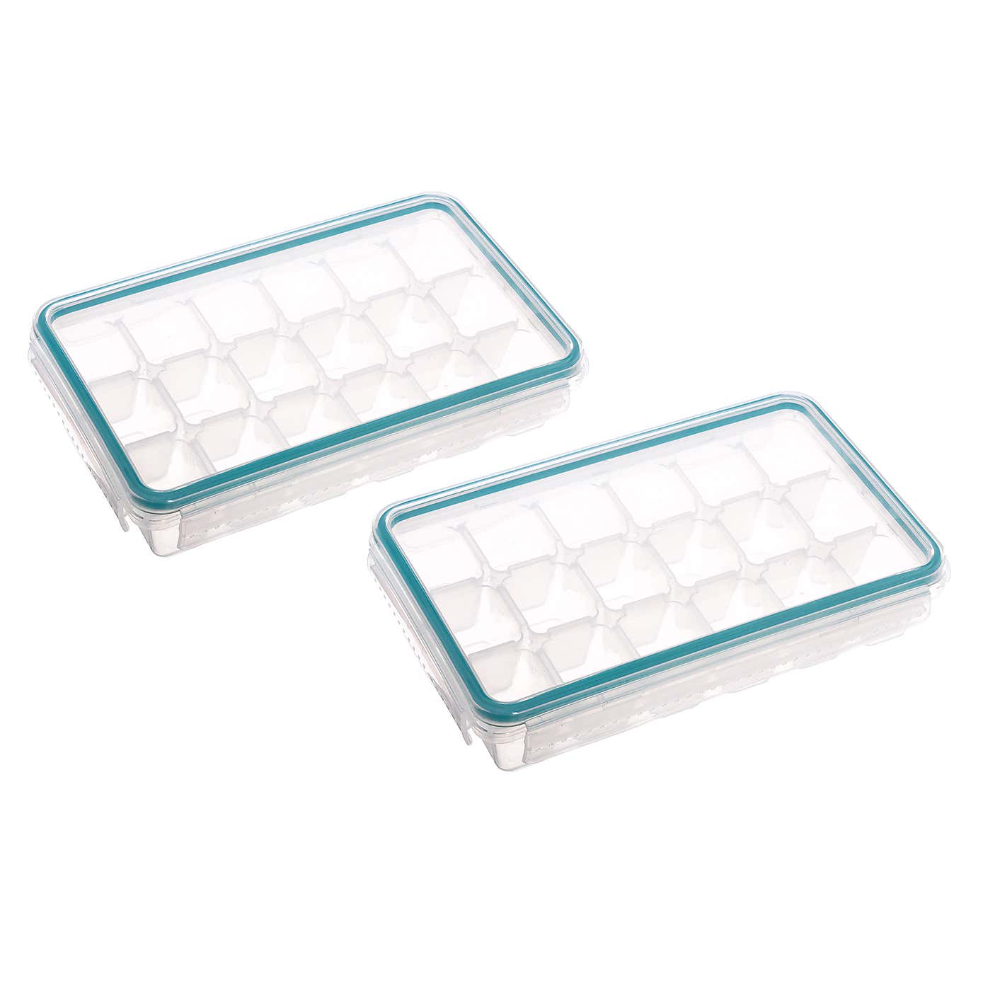 Set of 2 Clip & Lock Ice Cube Trays