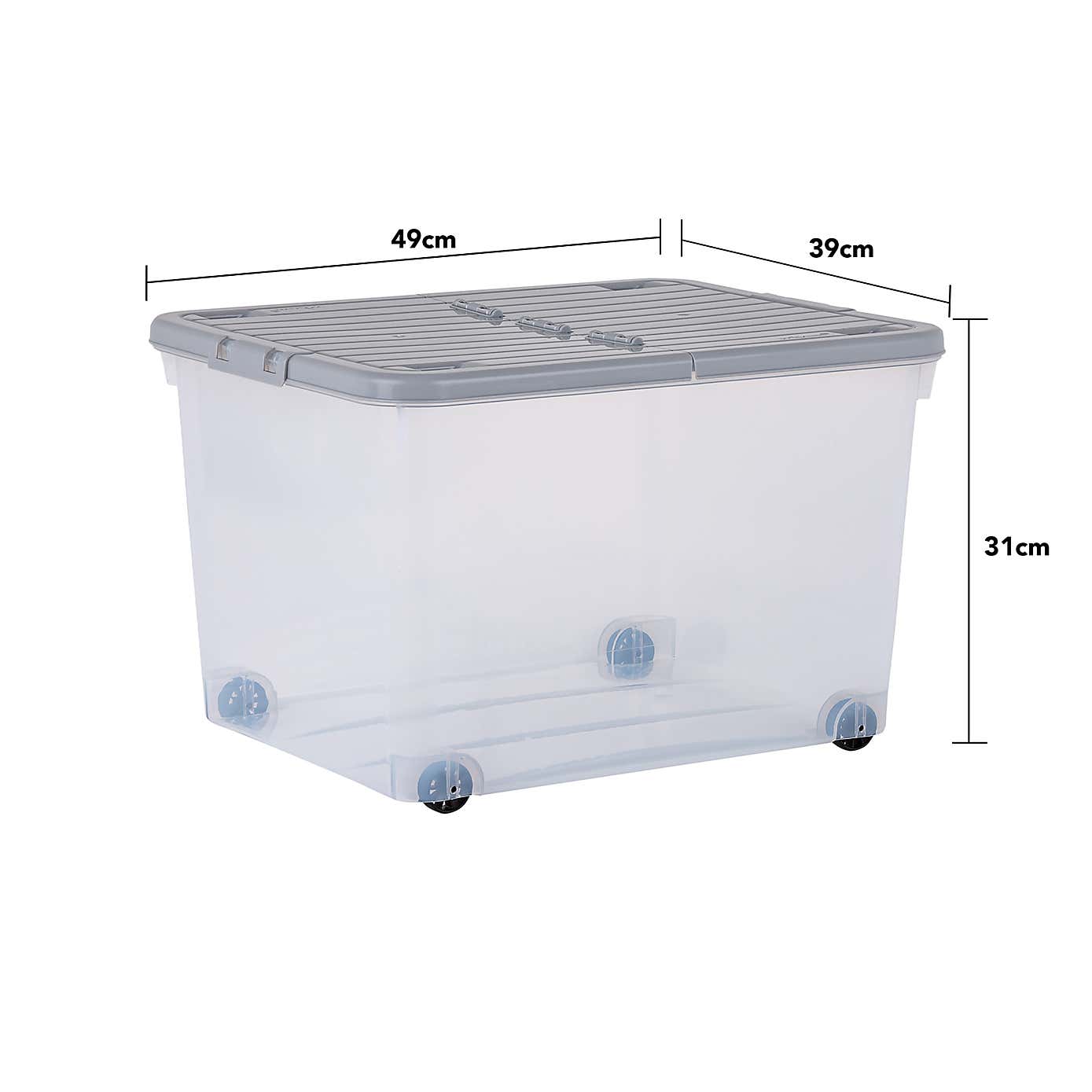 Wham Set of 3 Storage Boxes with Wheels & Lid