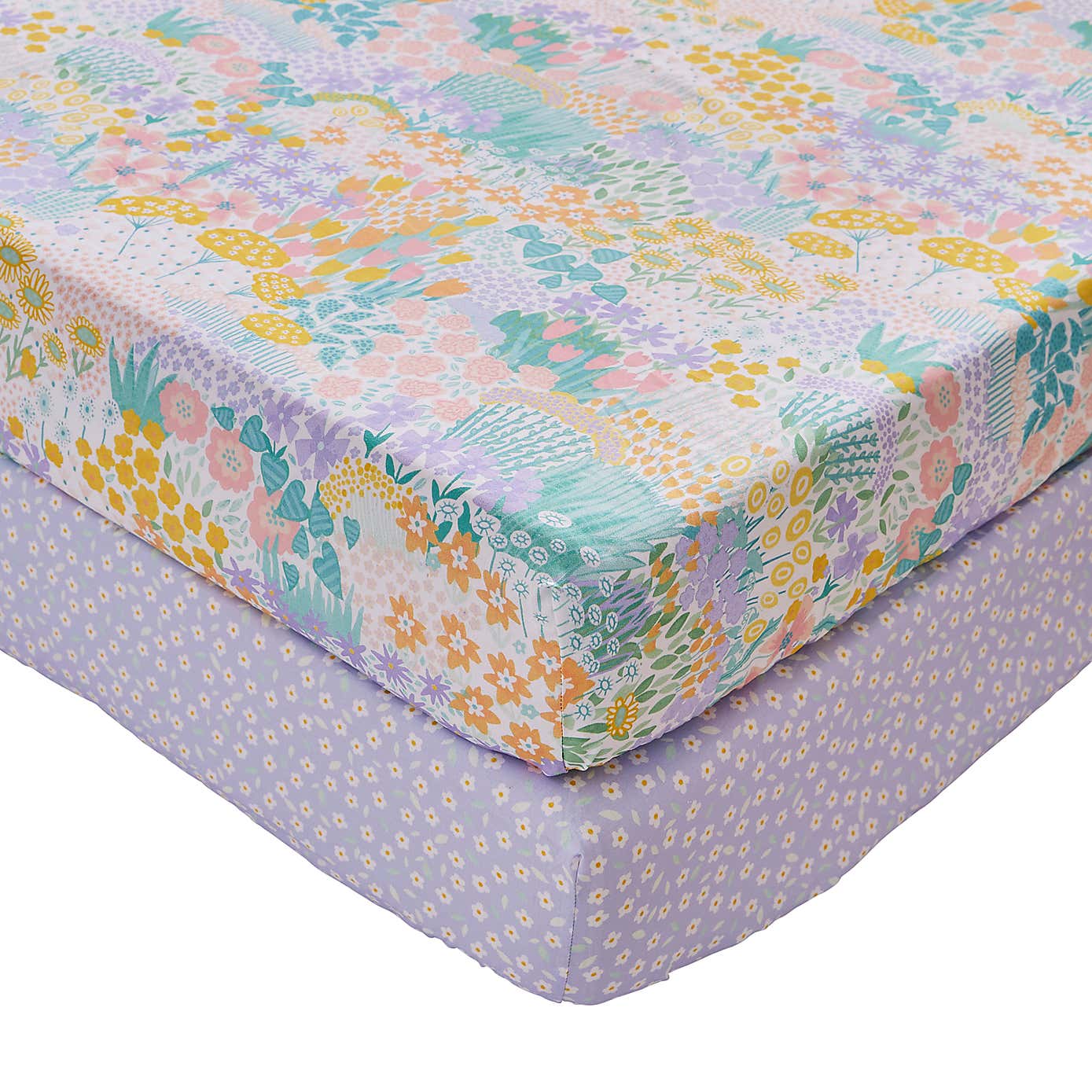 Set of 2 Meadow 144 Thread Count Cotton Fitted Sheets