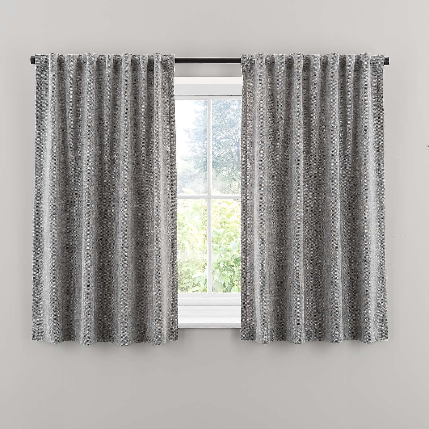 Zia Linen Look Multi Header Unlined Curtains
