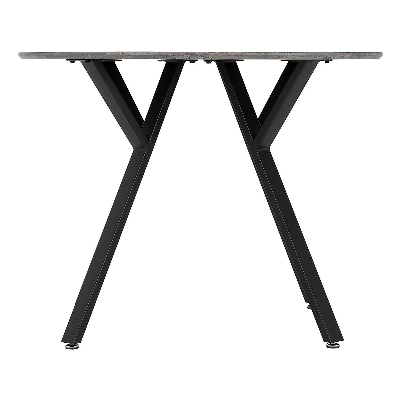 Athens Round Concrete Effect Dining Table