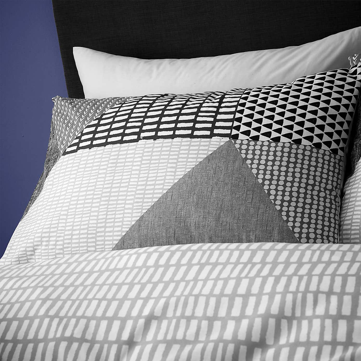 Catherine Lansfield Larsson Geo Reversible Duvet Cover and Pillowcase Set