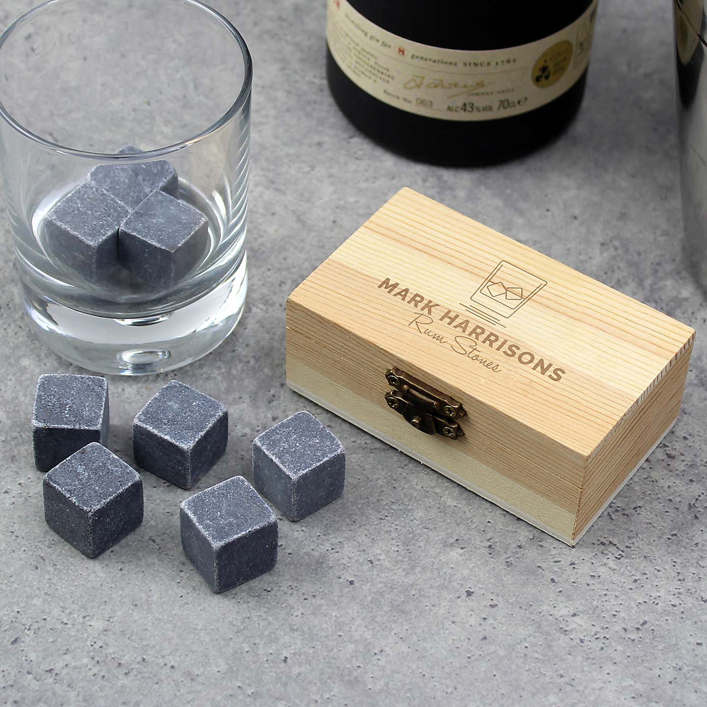 Personalised On The Rocks Cooling Stones