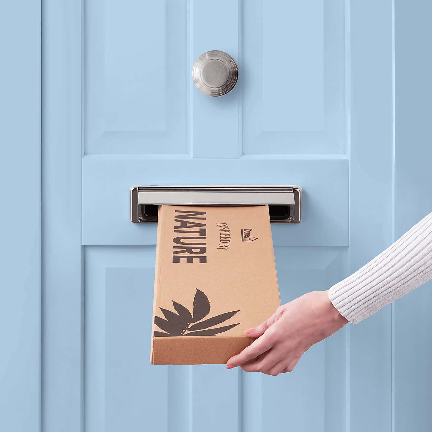 Artificial Thistle Berry and Eucalyptus Letterbox Bouquet