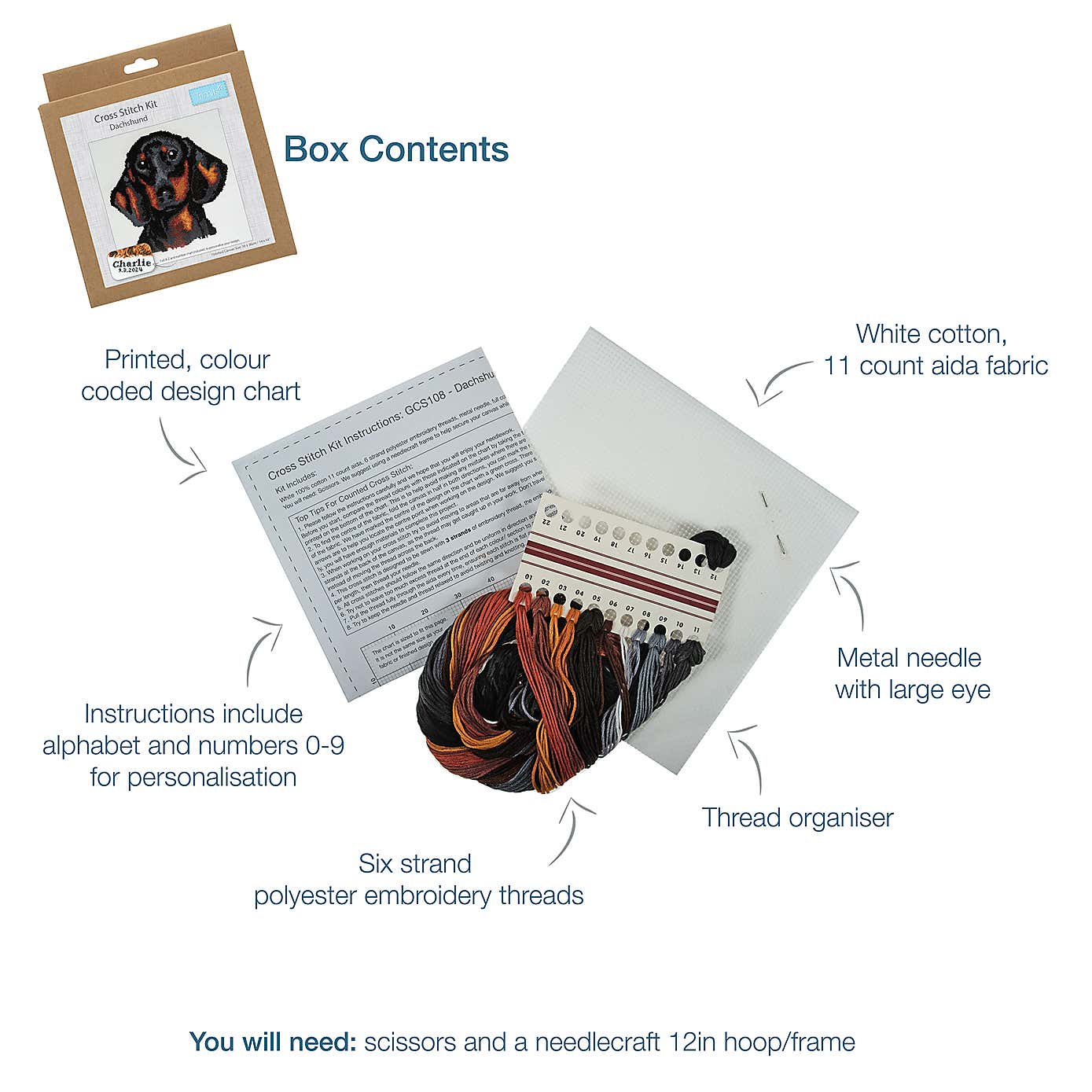 Cross Stitch Dachshund