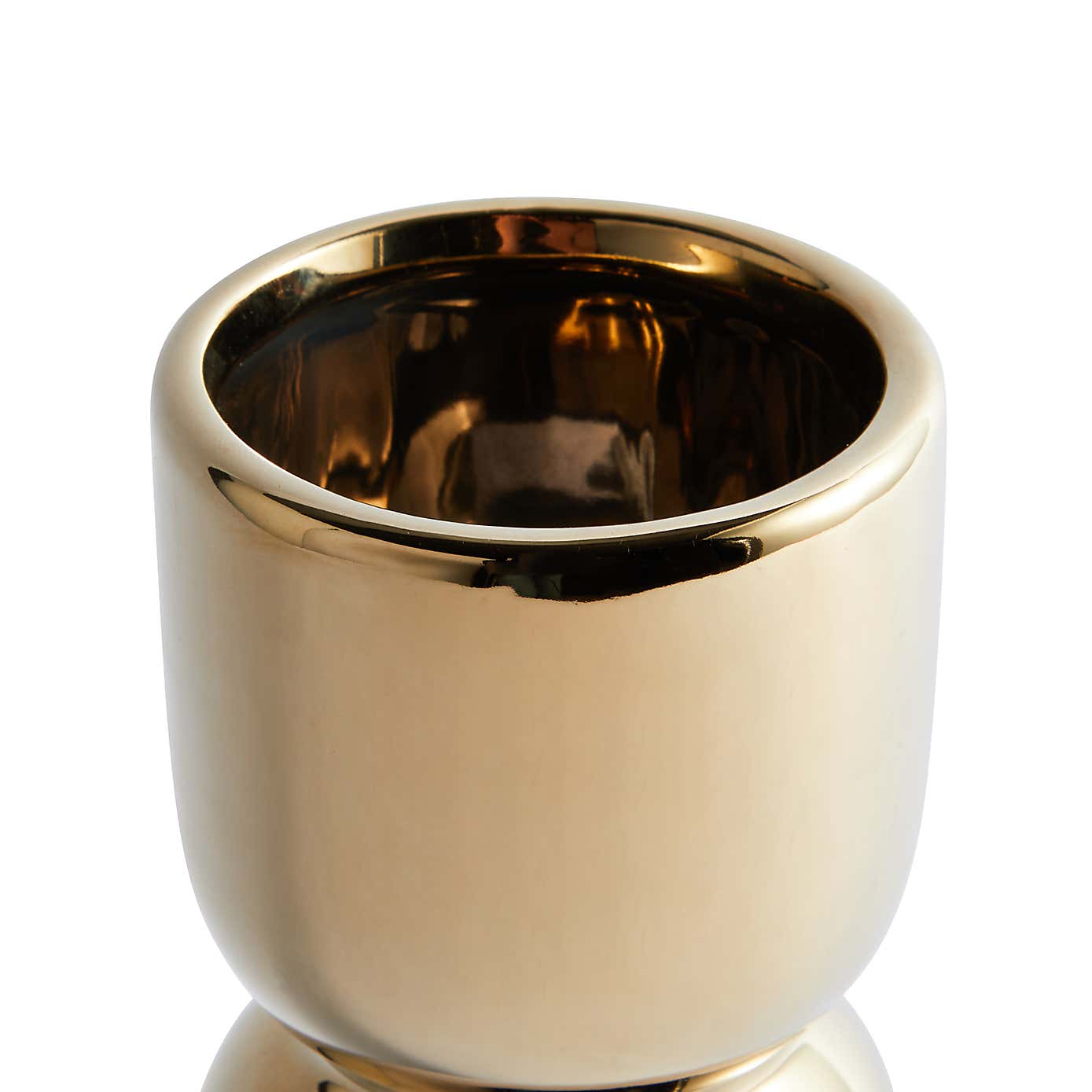 Ceramic Curves Vase Gold 23cm