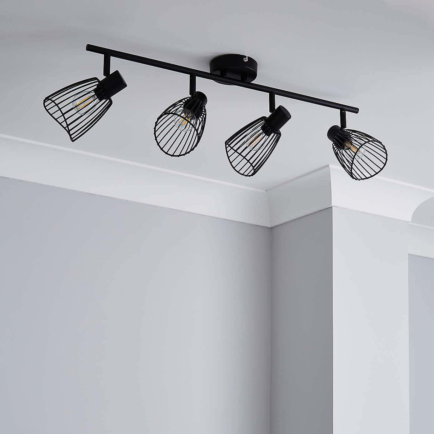 Elements Jaula 4 Light Spotlight Bar Black