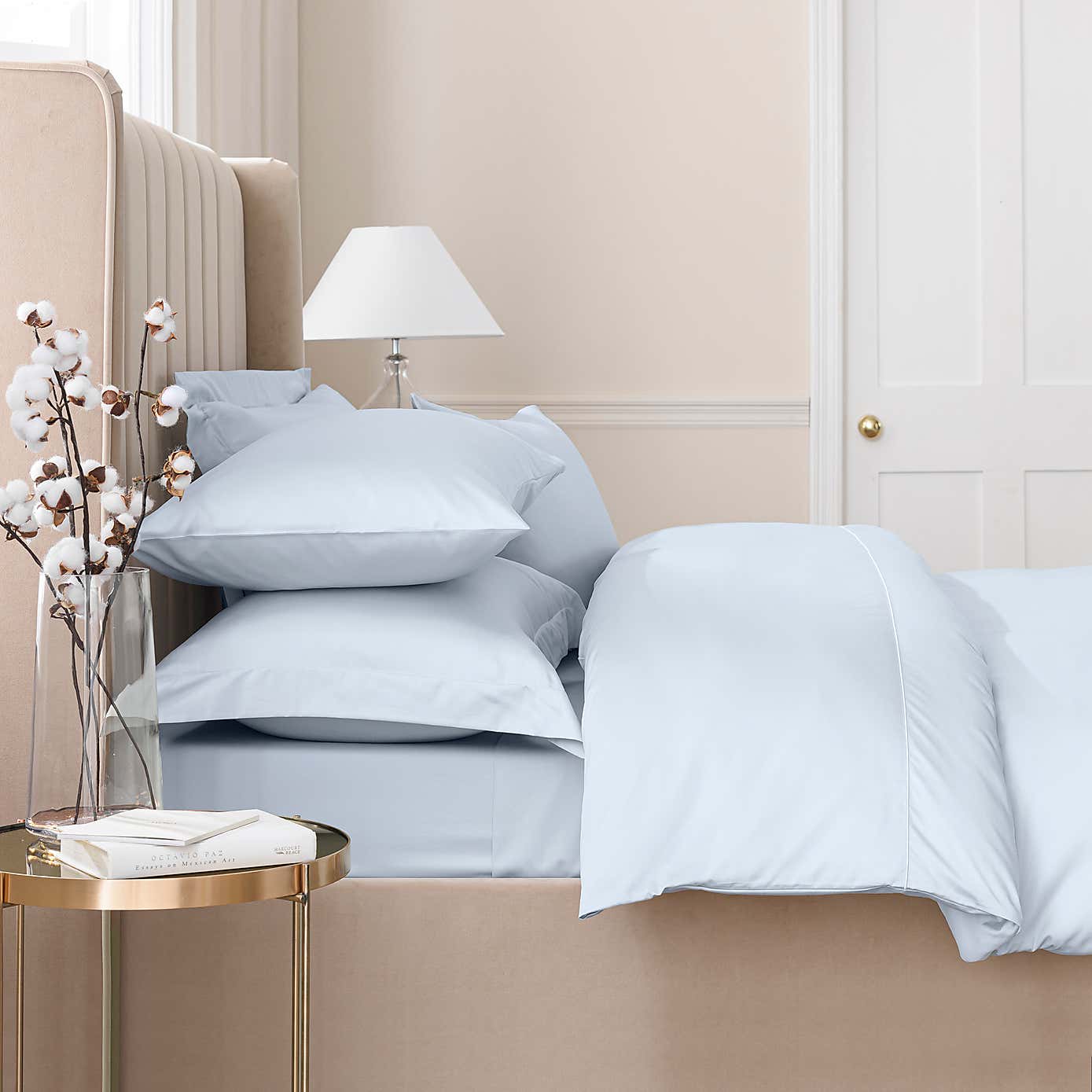 Dorma 300 Thread Count 100% Cotton Sateen Plain Oxford Pillowcase